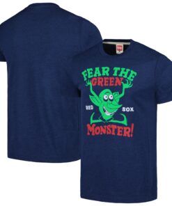 Men's Boston Red Sox Homage Navy Doodle Collection The Green Monster Tri-Blend T-Shirt
