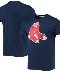 Men's Boston Red Sox Homage Navy Hand-Drawn Logo Tri-Blend T-Shirt