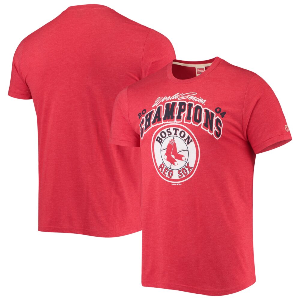 Men's Boston Red Sox Homage Red 2004 World Series Champions Tri-Blend T-Shirt