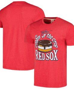Men's Boston Red Sox  Homage Red Cream of the Crop Hyper Local Tri-Blend T-Shirt