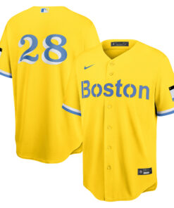Men's Boston Red Sox J.D. Martinez Nike Gold City Connect Replica Player Jersey
