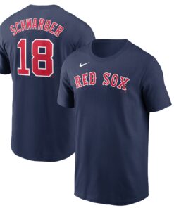 Men's Boston Red Sox Kyle Schwarber Nike Navy Name & Number T-Shirt