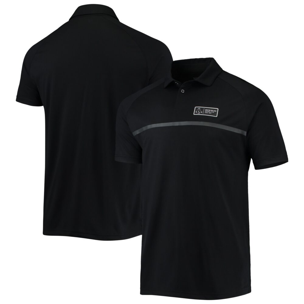 Men's Boston Red Sox Levelwear Black Sector Raglan Polo