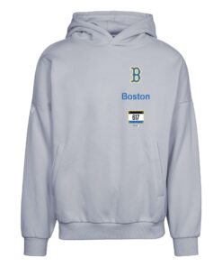 Men's Boston Red Sox Levelwear Gray City Connect Contact Baseline Pullover Hoodie