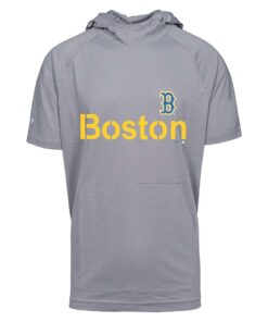Men's Boston Red Sox Levelwear Gray City Connect Phase Core Hoodie T-Shirt 