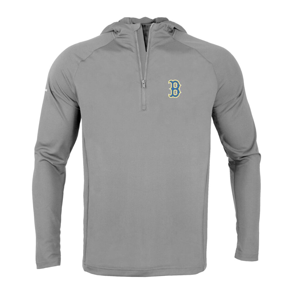 Men's Boston Red Sox  Levelwear Gray City Connect Zander Insignia Core Quarter-Zip Pullover Top
