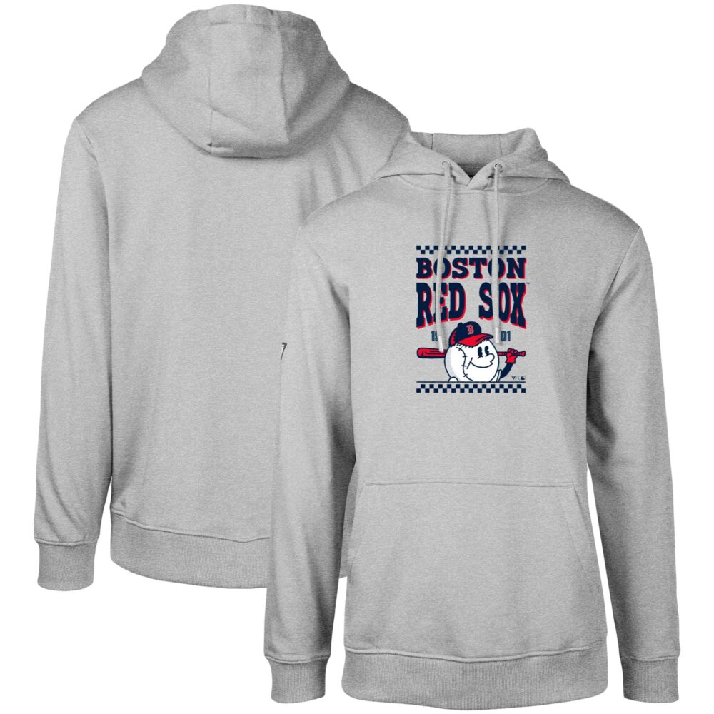 Men's Boston Red Sox  Levelwear Gray  Podium Inaugural Pullover Hoodie