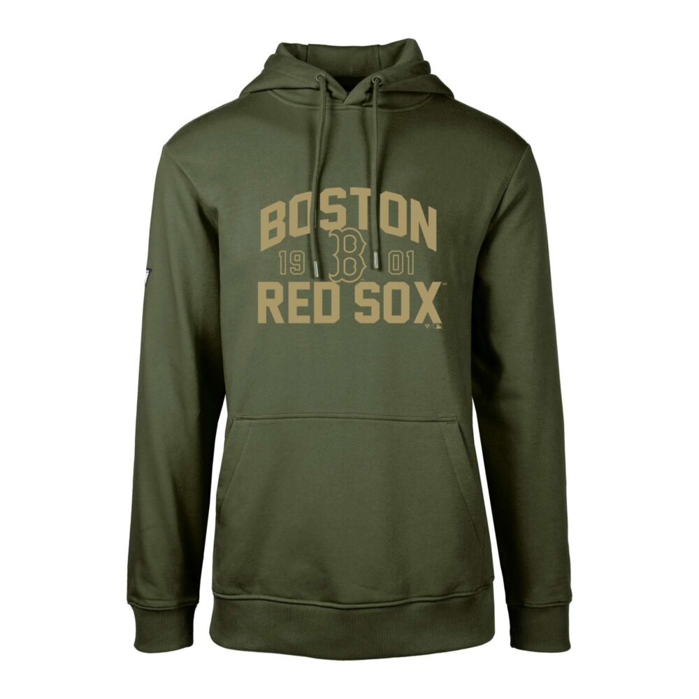 Men's Boston Red Sox  Levelwear Green Podium Line Up Pullover Hoodie