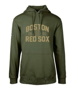 Men's Boston Red Sox  Levelwear Green Podium Line Up Pullover Hoodie