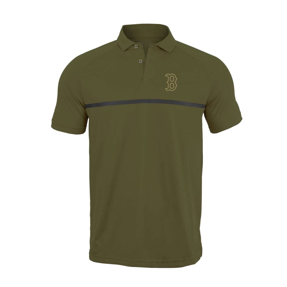 Men's Boston Red Sox  Levelwear Green Sector Core Polo