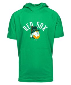 Men's Boston Red Sox  Levelwear Green St. Patrick's Day Phase Short Sleeve Raglan Hoodie