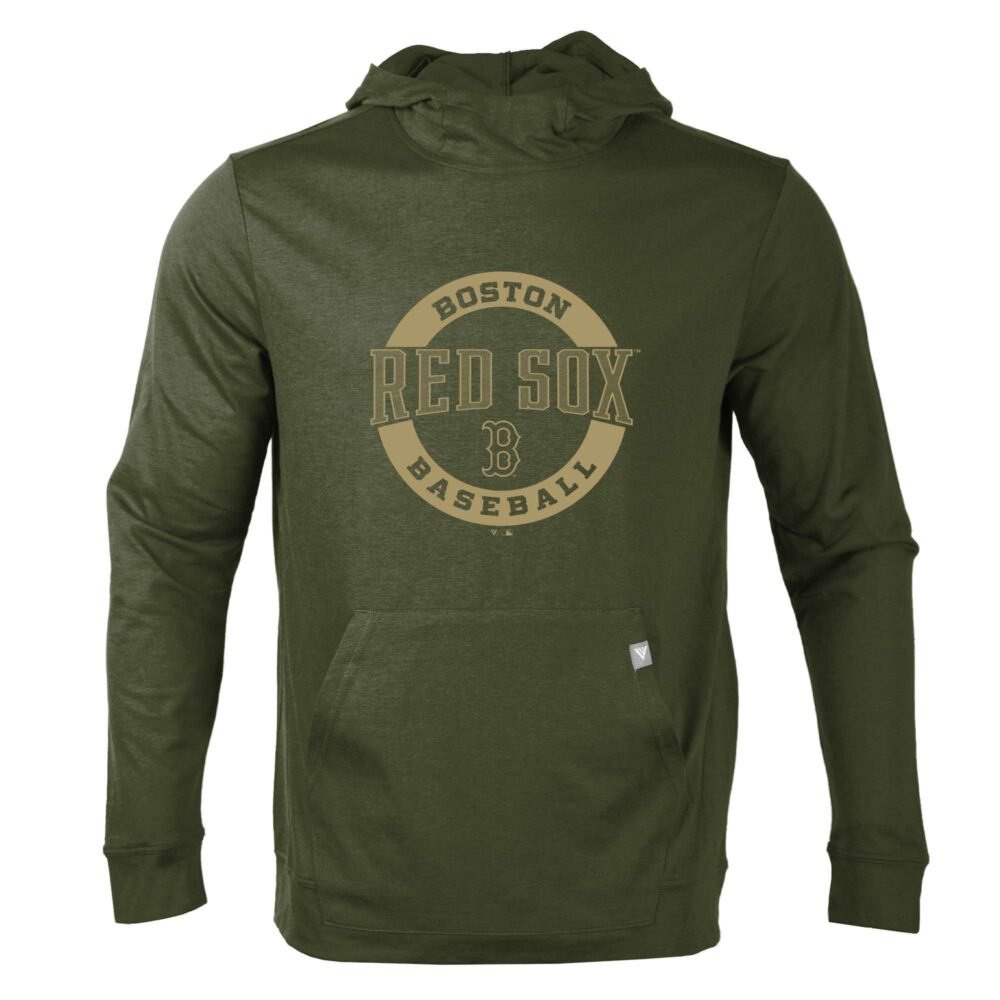 Men's Boston Red Sox  Levelwear Green Thrive Pullover Hoodie