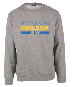 Men's Boston Red Sox Levelwear Heather Gray City Connect Zane No Hitter Pullover Sweatshirt