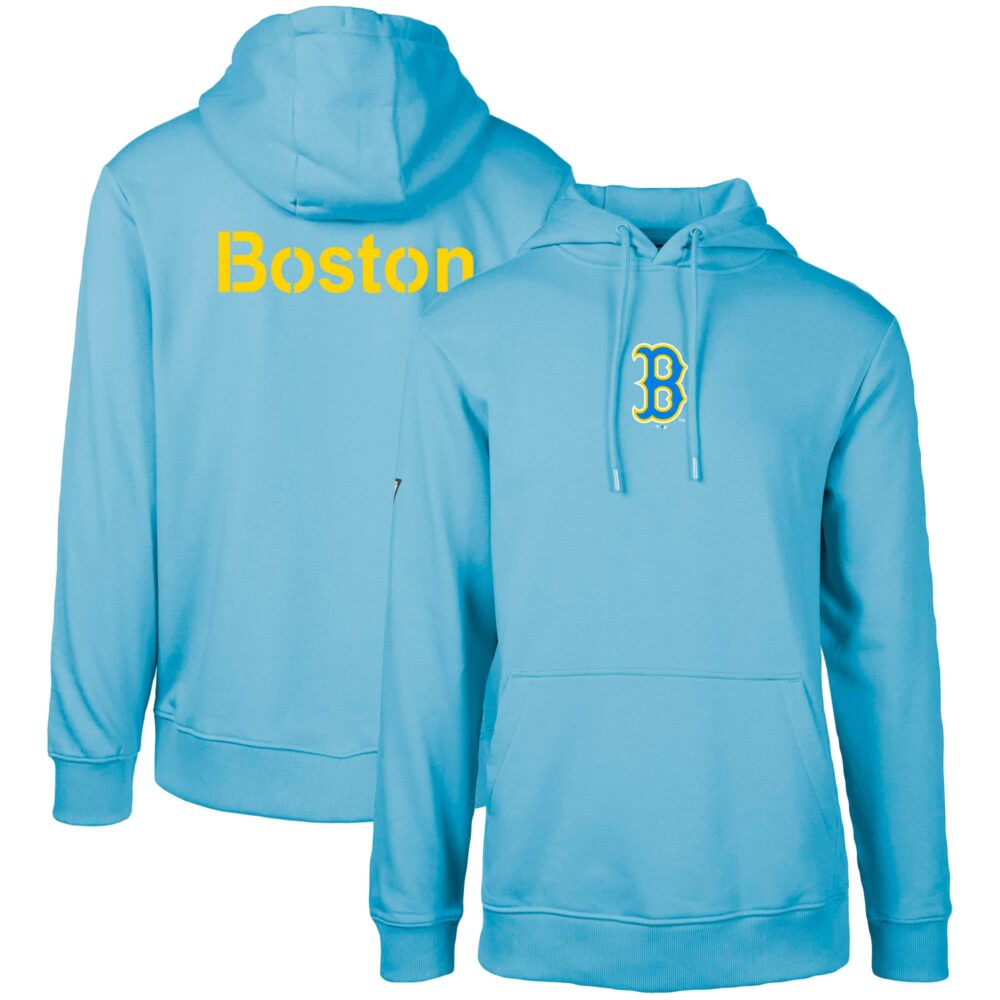 Men's Boston Red Sox Levelwear Light Blue City Connect Podium Core 2.0 Pullover Hoodie