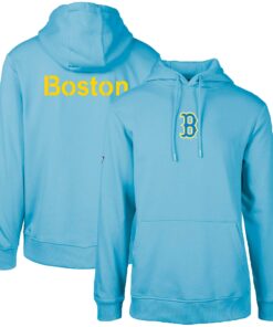 Men's Boston Red Sox Levelwear Light Blue City Connect Podium Core 2.0 Pullover Hoodie