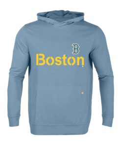 Men's Boston Red Sox Levelwear Light Blue City Connect Relay Core Logo Pullover Hoodie
