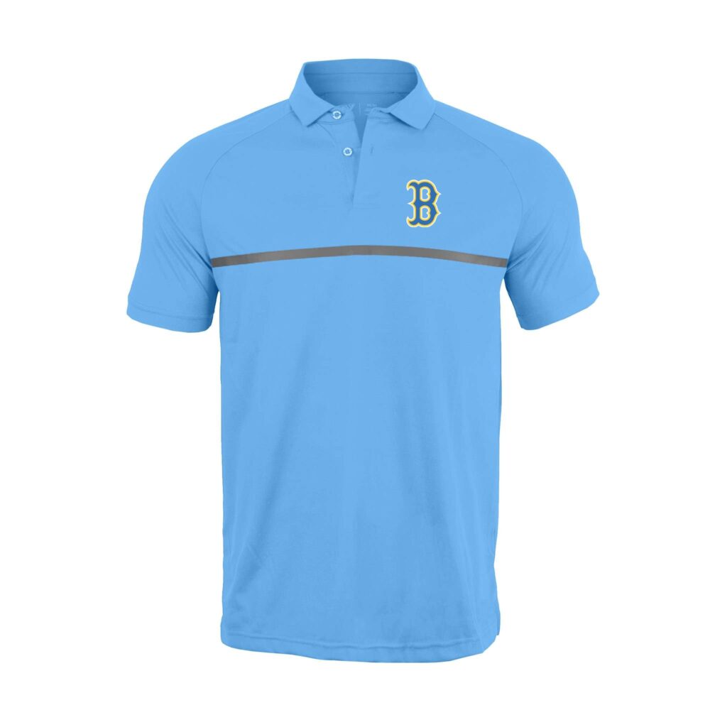 Men's Boston Red Sox  Levelwear Light Blue City Connect Sector Insignia Core Polo