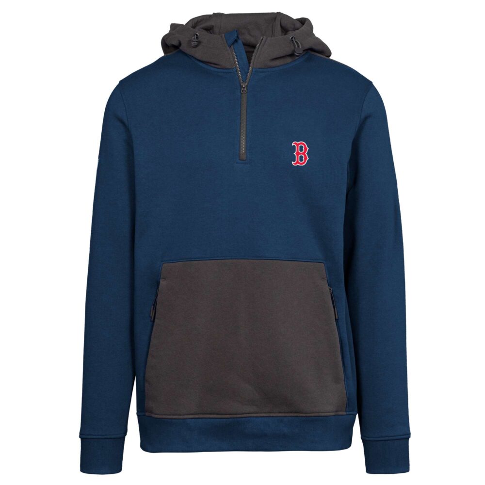 Men's Boston Red Sox Levelwear Navy Chicane Insignia Quarter-Zip Hoodie