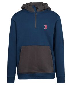 Men's Boston Red Sox Levelwear Navy Chicane Insignia Quarter-Zip Hoodie