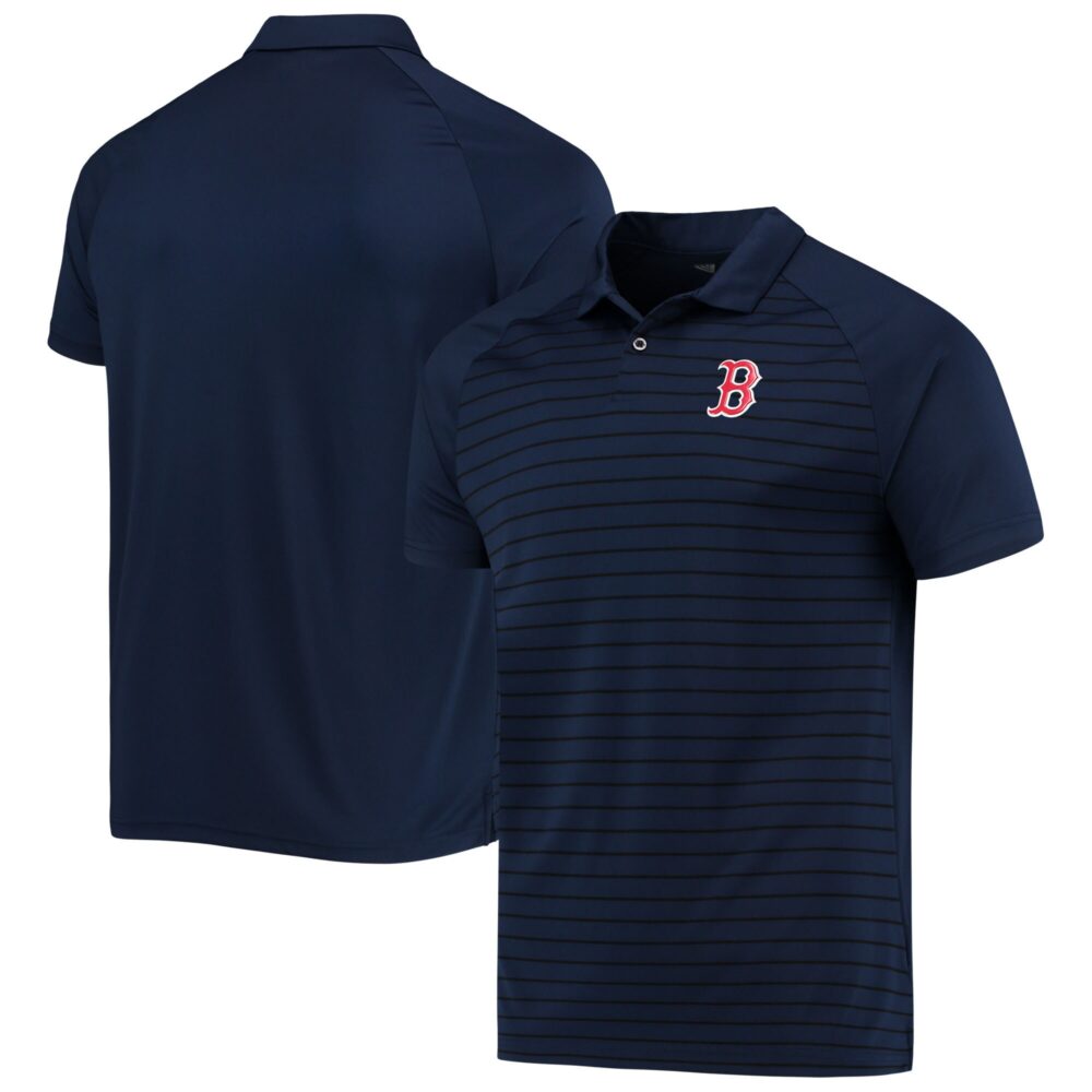 Men's Boston Red Sox Levelwear Navy Insignia Pulse Raglan Polo