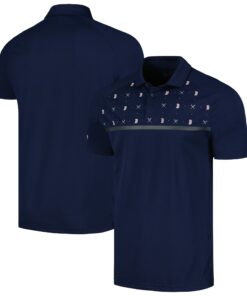 Men's Boston Red Sox Levelwear Navy Sector Batter Up Raglan Polo