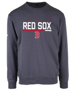 Men's Boston Red Sox Levelwear Navy Zane Fleece Pullover Sweatshirt