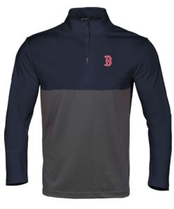 Men's Boston Red Sox  Levelwear Navy/Charcoal Pursue Insignia 2.0 Quarter-Zip Pullover Top
