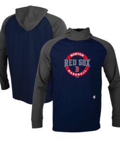 Men's Boston Red Sox  Levelwear Navy/Charcoal Uproar Farm Team Pullover Hoodie