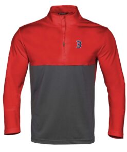 Men's Boston Red Sox  Levelwear Red/Charcoal Pursue Insignia 2.0 Quarter-Zip Pullover Top