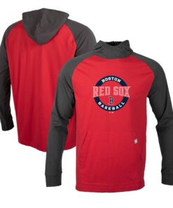 Men's Boston Red Sox  Levelwear Red/Charcoal Uproar Farm Team Pullover Hoodie