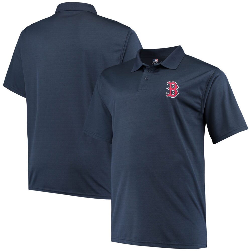 Men's Boston Red Sox Majestic Navy Big & Tall Alternate Logo Solid Birdseye Polo