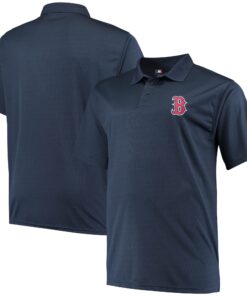 Men's Boston Red Sox Majestic Navy Big & Tall Alternate Logo Solid Birdseye Polo