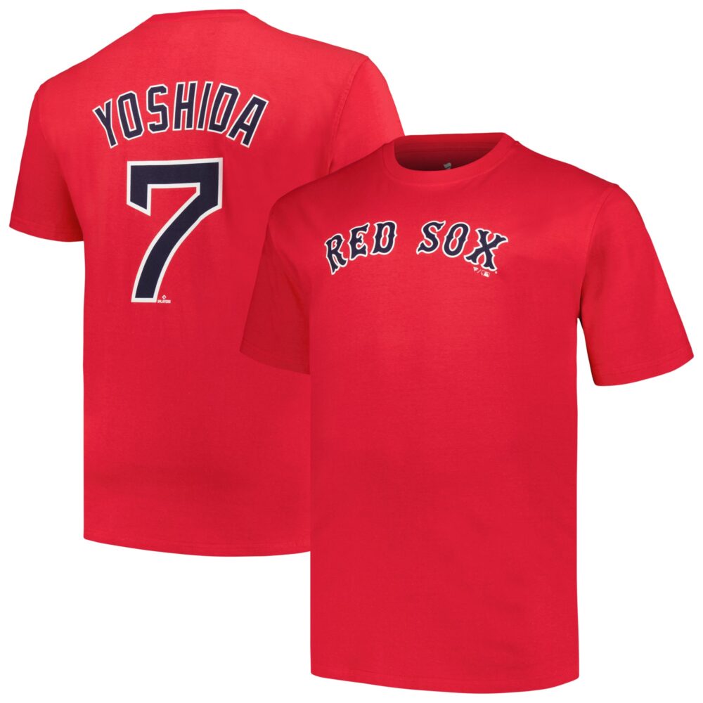 Men's Boston Red Sox Masataka Yoshida Red Big & Tall Name & Number T-Shirt