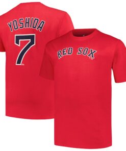 Men's Boston Red Sox Masataka Yoshida Red Big & Tall Name & Number T-Shirt