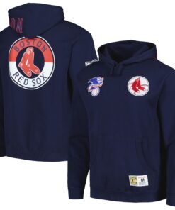 Men's Boston Red Sox Mitchell & Ness Navy City Collection Pullover Hoodie