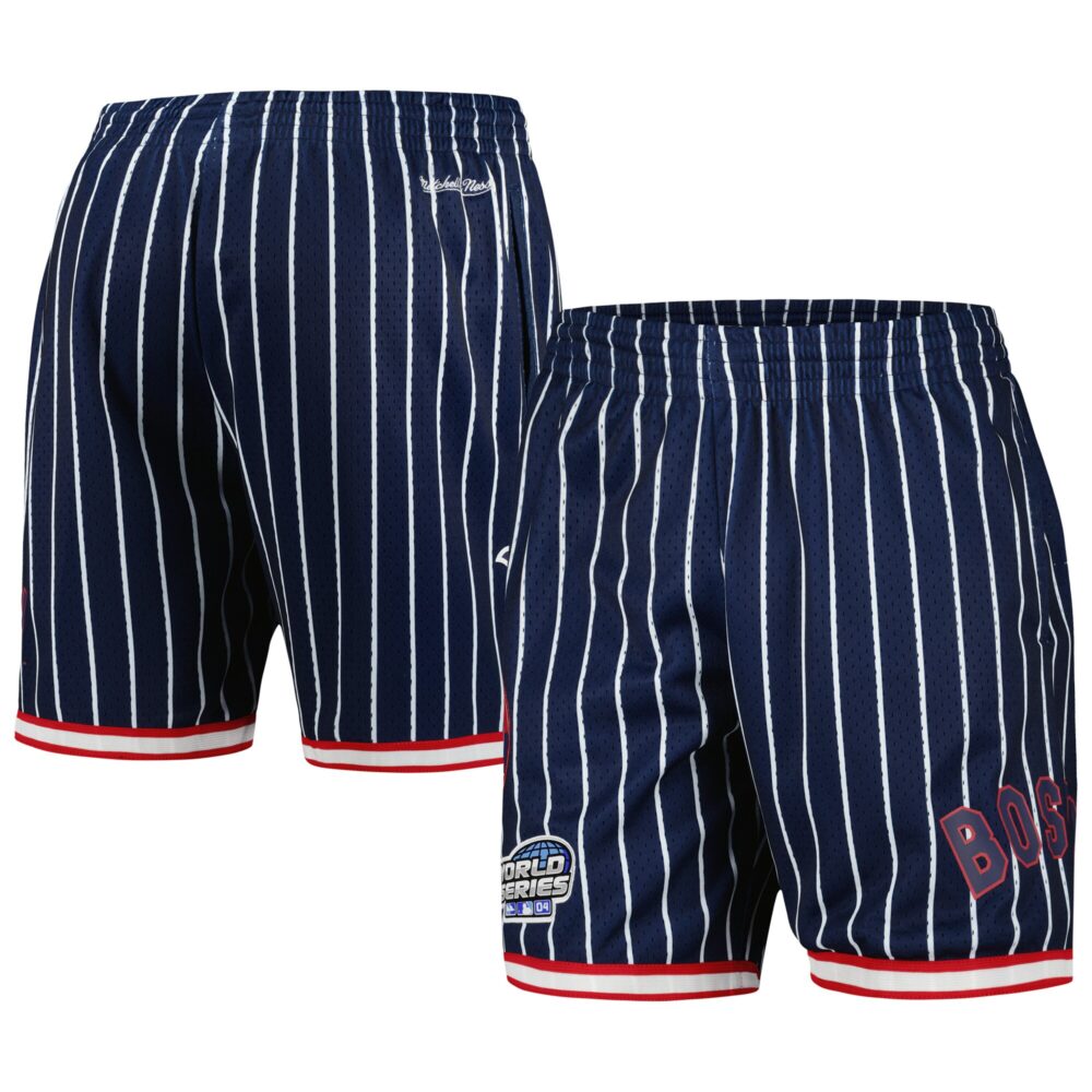 Men's Boston Red Sox Mitchell & Ness Navy Cooperstown Collection 2004 World Series City Collection Mesh Shorts