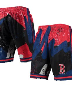 Men's Boston Red Sox Mitchell & Ness Red Hyper Hoops Shorts