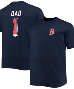 Men's Boston Red Sox Navy Big & Tall Father's Day #1 Dad T-Shirt
