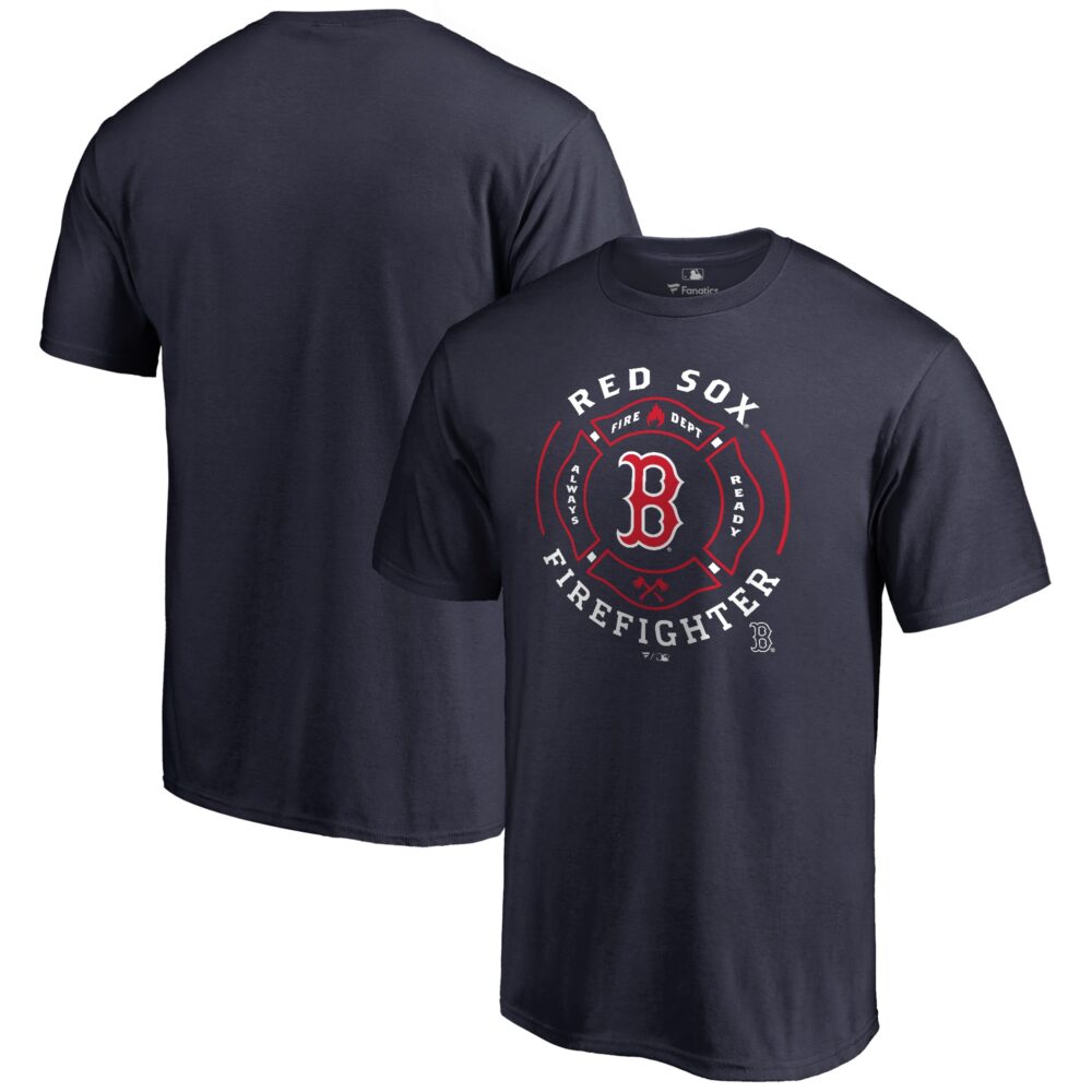 Men's Boston Red Sox Navy Firefighter T-Shirt