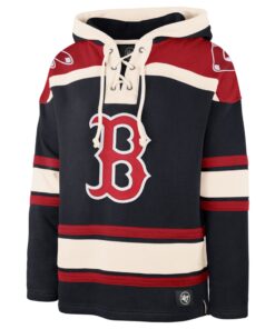 Men's Boston Red Sox Navy Lacer Pullover Hoodie