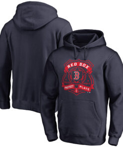 Men's Boston Red Sox Navy Police Badge Pullover Hoodie