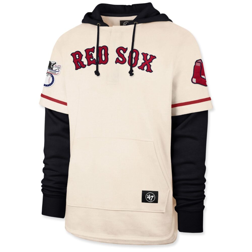 Men's Boston Red Sox Navy Short Stop Pullover Hoodie