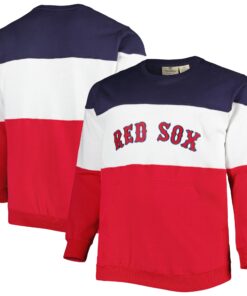 Men's Boston Red Sox Navy/Red Big & Tall Pullover Sweatshirt
