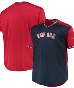 Men's Boston Red Sox Navy/Red Solid V-Neck T-Shirt