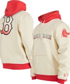 Men's Boston Red Sox  New Era Cream Color Pack Team Front & Back Pullover Hoodie