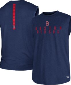 Men's Boston Red Sox New Era Heather Navy Team Muscle Tank Top