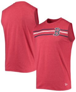 Men's Boston Red Sox New Era Heathered Red Muscle Tank Top