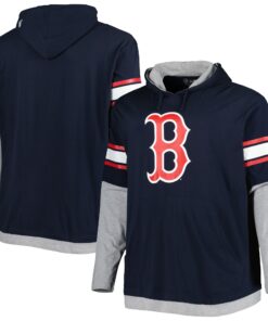 Men's Boston Red Sox New Era Navy Big & Tall Twofer Pullover Hoodie