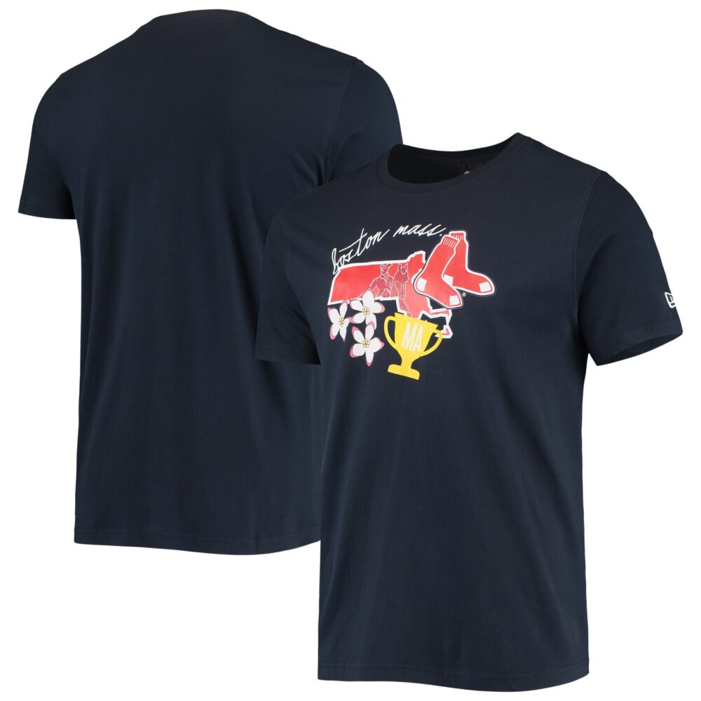 Men's Boston Red Sox New Era Navy City Cluster T-Shirt