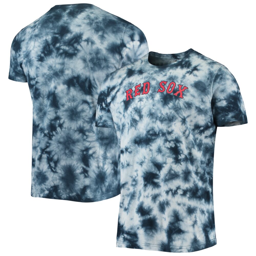 Men's Boston Red Sox New Era Navy Team Tie-Dye T-Shirt